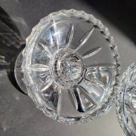Gorham Crystal King Edward Hurricane Candle Lamp holders Set of 2 Base only - Picture 3 of 9